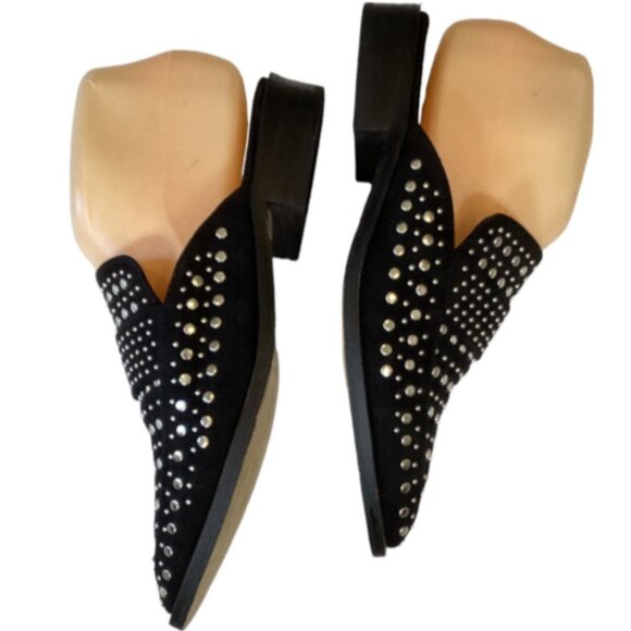 Beast Fashion Rhinestone Studded Mules Slip On Sz 6.5 #294D - Picture 6 of 11